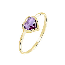 Bague Marsie Or Jaune Améthyste - Bagues solitaires Femme | Histoire d’Or