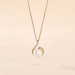 Collier Lucinda Or Jaune Perle De Culture Et Oxyde De Zirconium - Colliers Femme | Histoire d&rsquo;Or