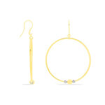 Cr&eacute;oles Rosa Billes Diamantees Or Jaune - Boucles d'oreilles cr&eacute;oles Femme | Histoire d&rsquo;Or