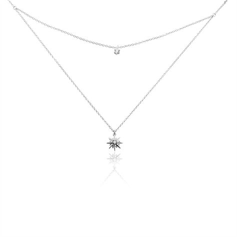 Collier Shone Argent Oxyde De Zirconium - Colliers Etoile Femme | Histoire d’Or