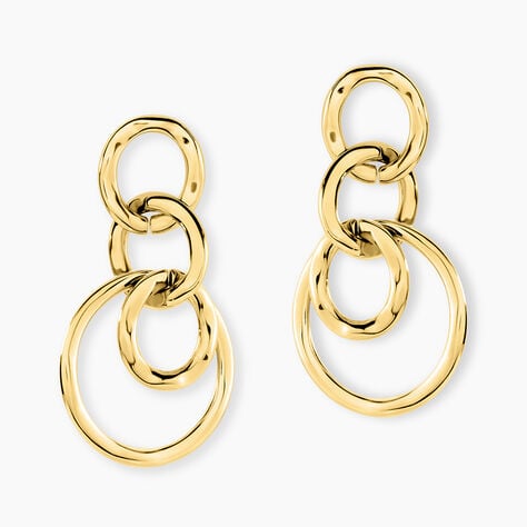 Boucles D'oreilles Pendantes Judie Acier Jaune - Boucles d'oreilles fantaisie Femme | Histoire d&rsquo;Or
