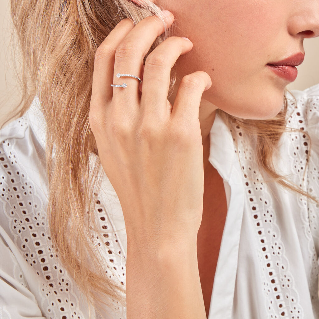 Bague Orpheus Or Blanc Diamant Synthétique - Bagues avec pierre Femme | Histoire d’Or