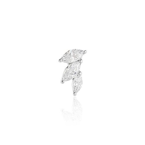 Piercing D'oreille Unitaire Fox Argent Rhodié Oxyde De Zirconium - Bijoux Femme | Histoire d’Or