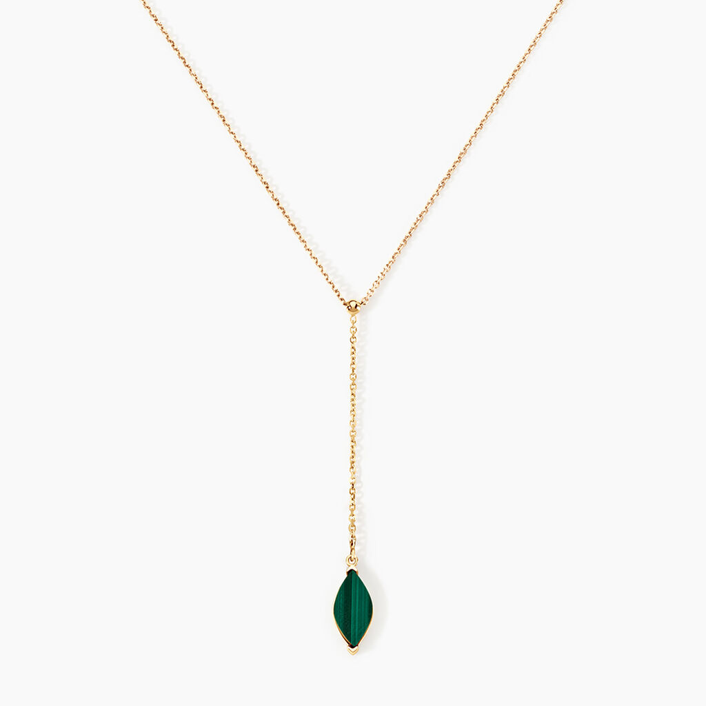 Collier Elisud Or Jaune Malachite - Colliers Femme | Histoire d&rsquo;Or