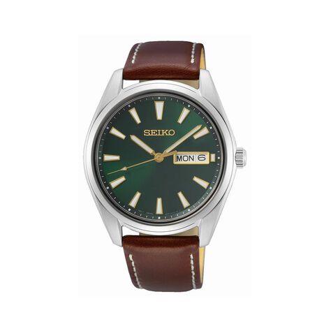 Montre Seiko Classique Vert Fonc&eacute; - Montres Homme | Histoire d&rsquo;Or