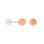 Boucles D'oreilles Puces Fidelia Boule Sablee Or Rose - Clous d'oreilles Femme | Histoire d&rsquo;Or