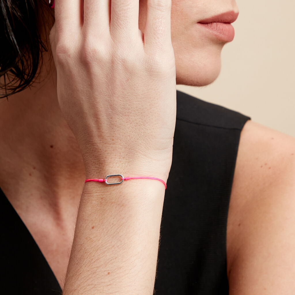 Bracelet Infini Pop Argent Blanc - Bracelets cordon Femme | Histoire d’Or