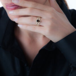 Bague Tina Or Jaune Quartz Et Diamant - Bagues solitaires Femme | Histoire d’Or