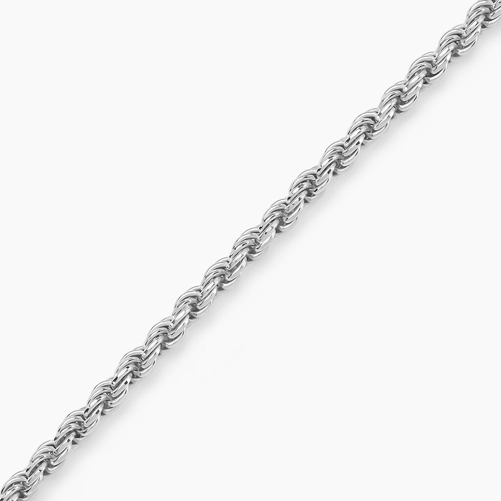 Bracelet Cacilda Maille Corde Argent Blanc - Bracelets chaîne Femme | Histoire d’Or