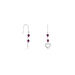 Boucles D'oreilles Pendantes Hazan Argent Blanc Pierre De Synthese - Boucles d'Oreilles Coeur Femme | Histoire d’Or