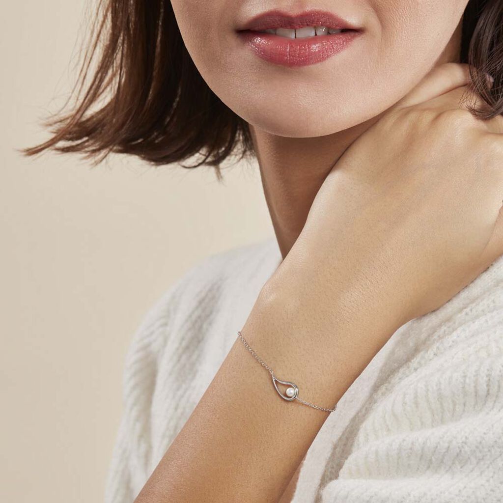 Bracelet Akiko Argent Blanc Perle De Culture Et Oxyde De Zirconium - Bracelets Femme | Histoire d’Or