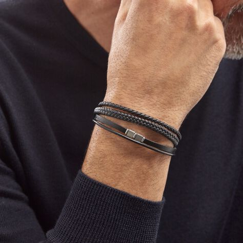 Bracelet Acier Blanc Romain - Bracelets Homme | Histoire d’Or