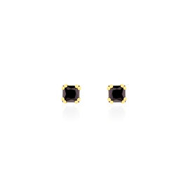 Boucles D'oreilles Puces Doreen Carre Or Jaune Oxyde De Zirconium - Clous d'oreilles Femme | Histoire d’Or