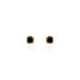 Boucles D'oreilles Puces Doreen Carre Or Jaune Oxyde De Zirconium