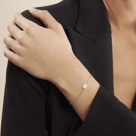 Bracelet Evren Argent Blanc Pierre De Synthese - Bracelets fantaisie Femme | Histoire d’Or