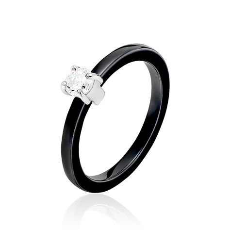 Bague Solitaire Nigelia Argent Blanc Oxyde De Zirconium - Bagues solitaires Femme | Histoire d&rsquo;Or