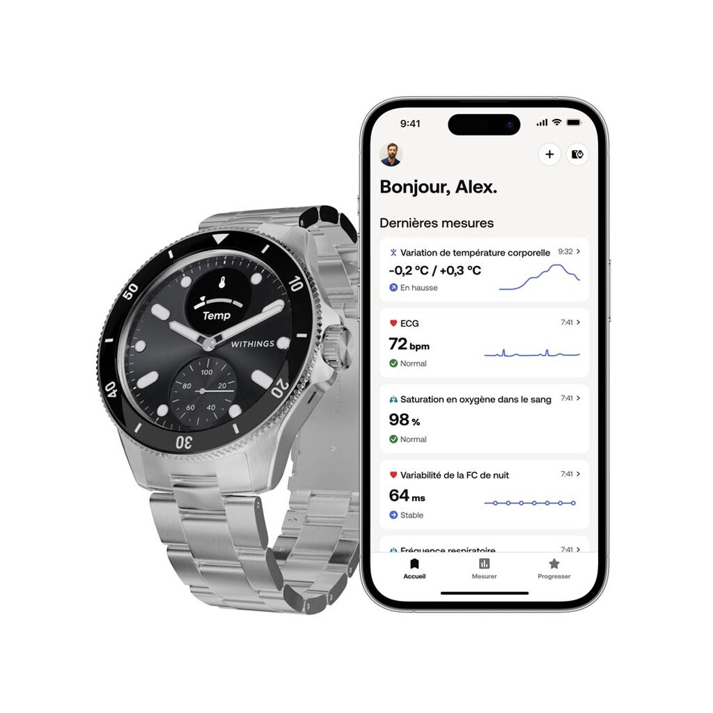 Montre Connectée Withings Scanwatch Nova - Montres connectées Homme | Histoire d’Or