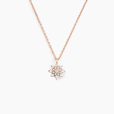 Collier Lorraine Argent Rose Oxyde De Zirconium - Colliers fantaisie Femme | Histoire d’Or