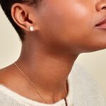 Boucles D'oreilles Puces Vintage Love Plaqu&eacute; Or Jaune Pierre De Lune - Boucles d'oreilles fantaisie Femme | Histoire d&rsquo;Or