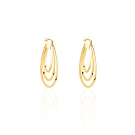 Créoles Aglae Acier Jaune - Boucles d'oreilles créoles Femme | Histoire d’Or