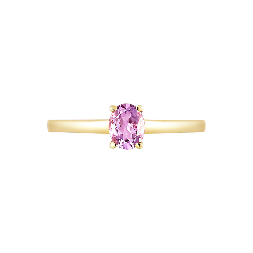 Bague Lily Or Jaune Amethyste - Bagues solitaires Femme | Histoire d&rsquo;Or