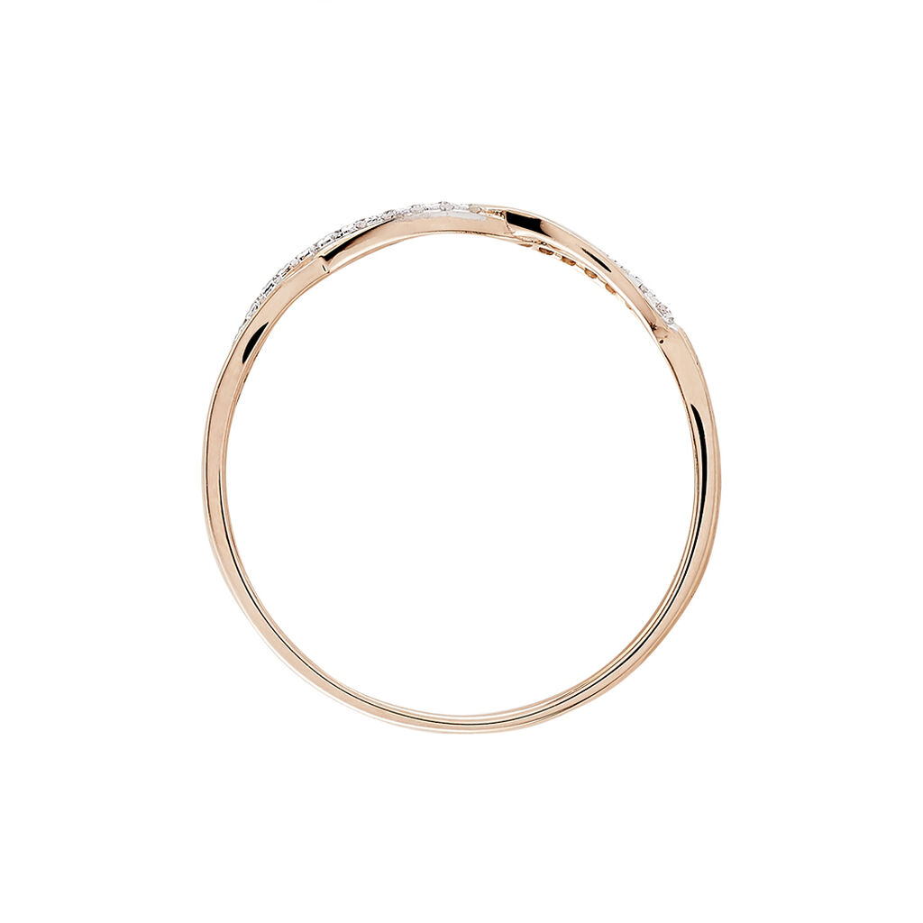 Bague Alizee Or Rose Diamant - Bagues avec pierre Femme | Histoire d’Or