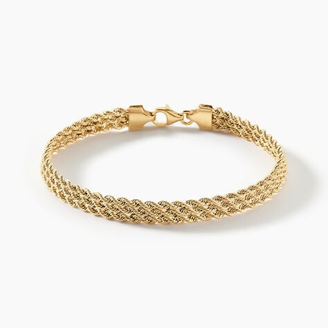 Bracelet Jerry Maille Corde 3 Rangs Or Jaune - Bracelets chaîne Femme | Histoire d’Or