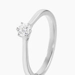 Bague Solitaire Athena Or Blanc Diamant - Bagues solitaires Femme | Histoire d&rsquo;Or