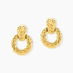 Boucles D'Oreilles Pendantes Doria Acier Jaune - Boucles d'oreilles fantaisie Femme | Histoire d&rsquo;Or