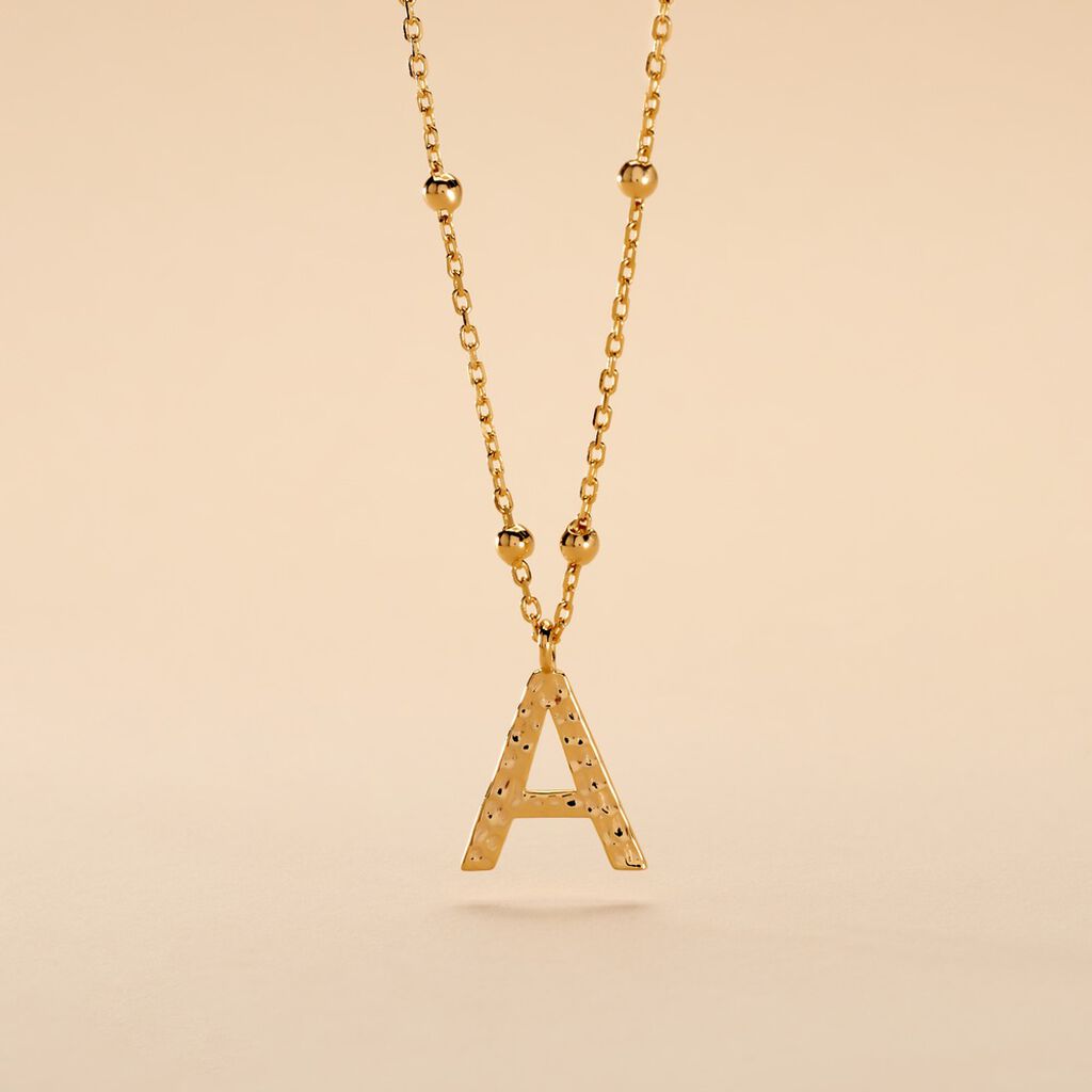 Collier Plaqu&eacute; Or Jaune Lettra - Bijoux sans pierre Femme | Histoire d&rsquo;Or