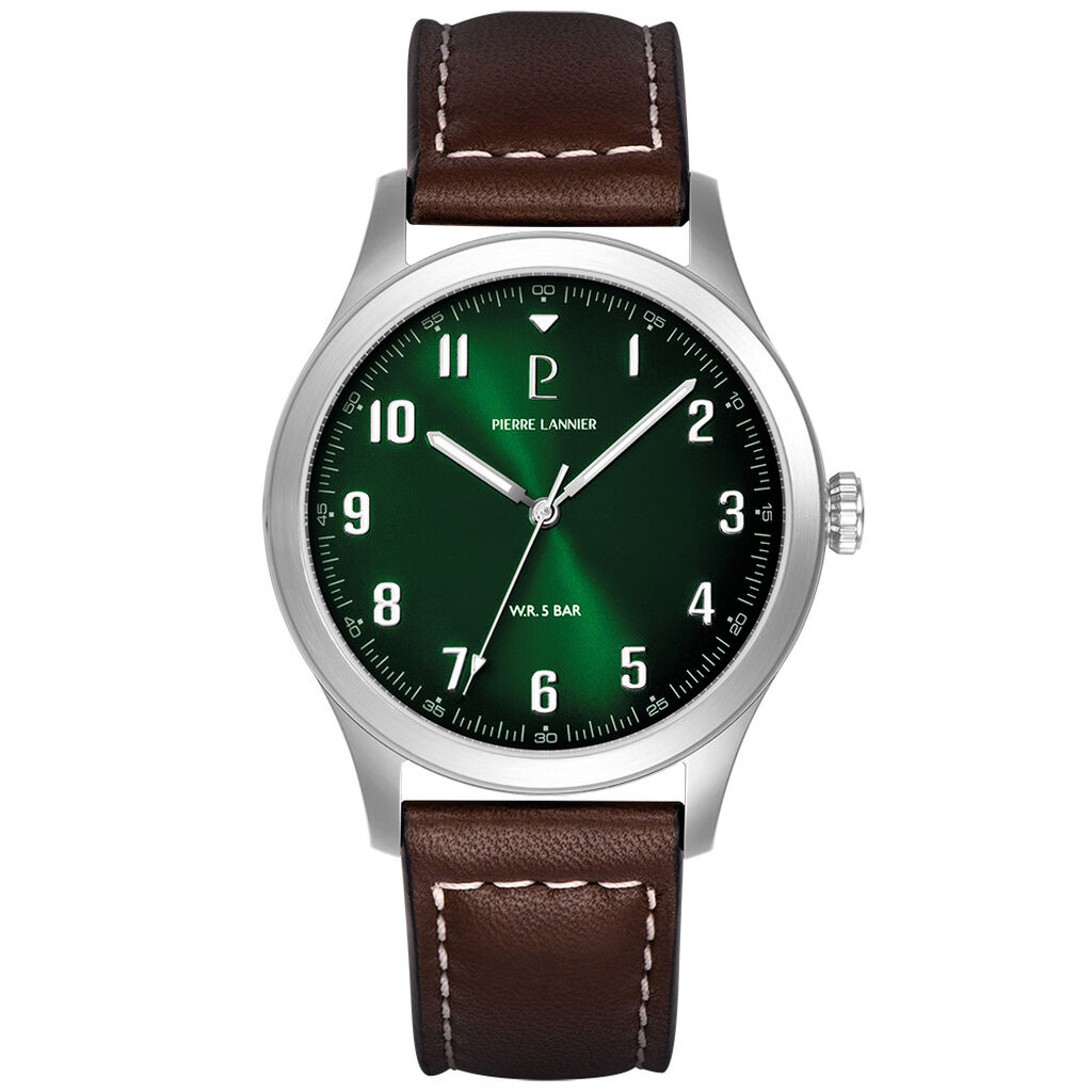 Montre Pierre Lannier Aviateur Vert - Montres Homme | Histoire d’Or