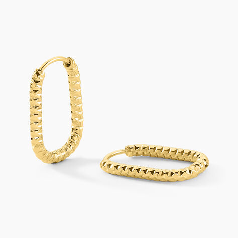Créoles Spencer Acier Jaune - Boucles d'oreilles créoles Femme | Histoire d’Or