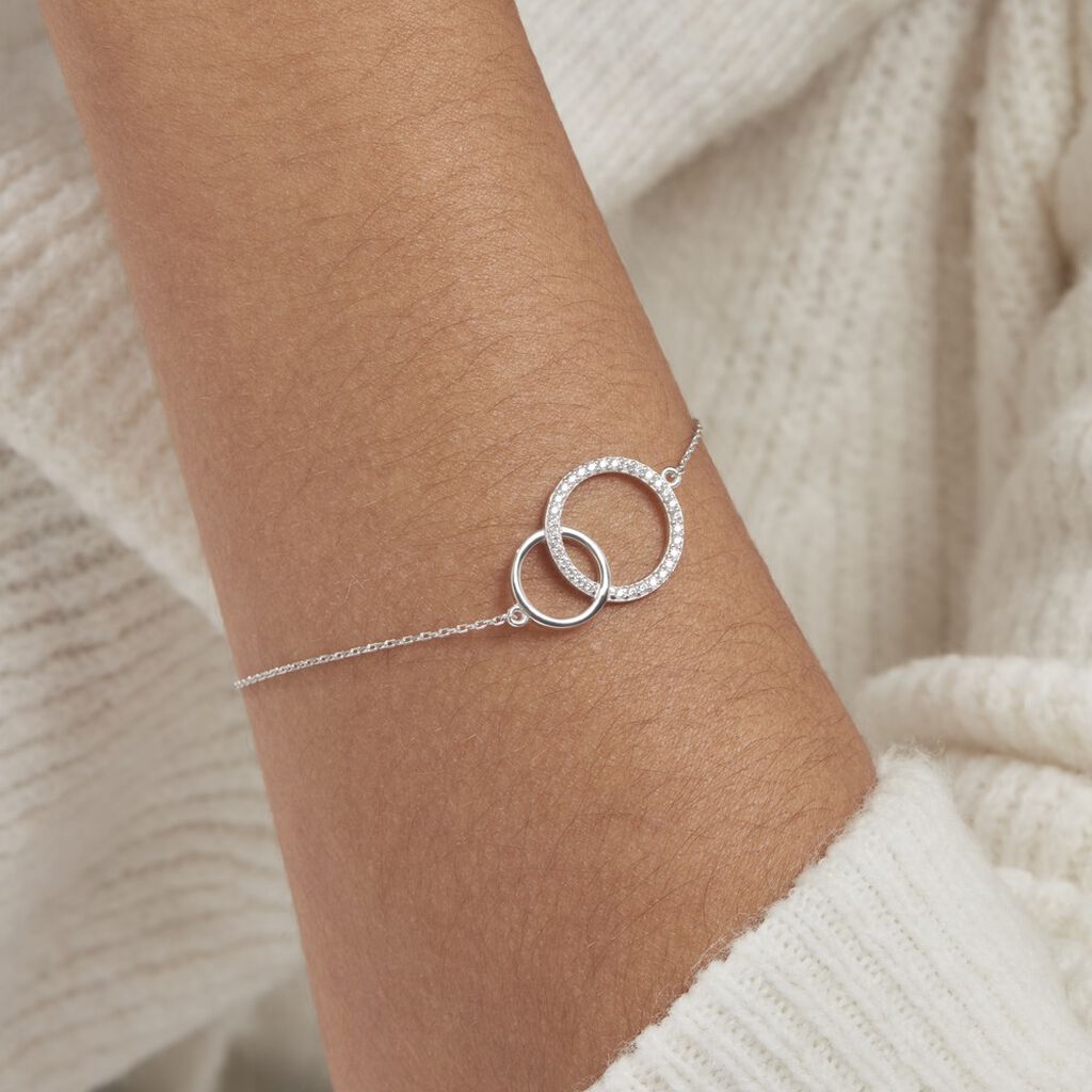 Bracelet Yalaz Argent Blanc Oxyde De Zirconium - Bracelets Femme | Histoire d’Or
