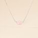 Collier Evren Argent Blanc Quartz Rose