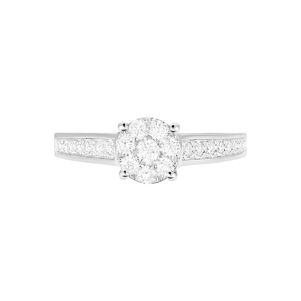 Bague Celia Or Blanc Diamant - Bagues solitaires Femme | Histoire d&rsquo;Or