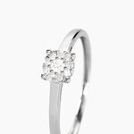 Bague Or Blanc Adeline Diamants - Bagues avec pierre Femme | Histoire d&rsquo;Or