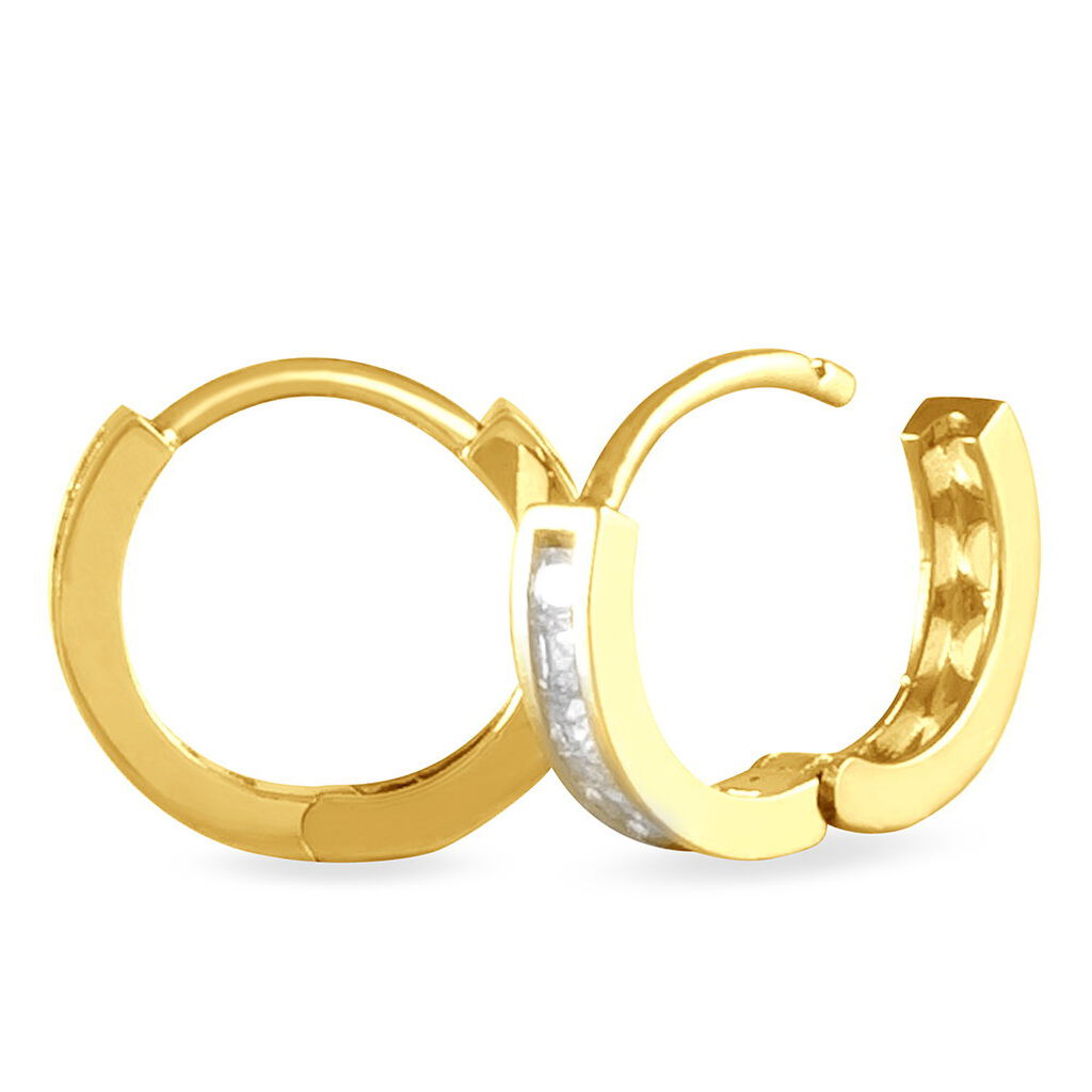 Créoles Ivria Or Jaune Oxyde De Zirconium - Boucles d'oreilles créoles Femme | Histoire d’Or