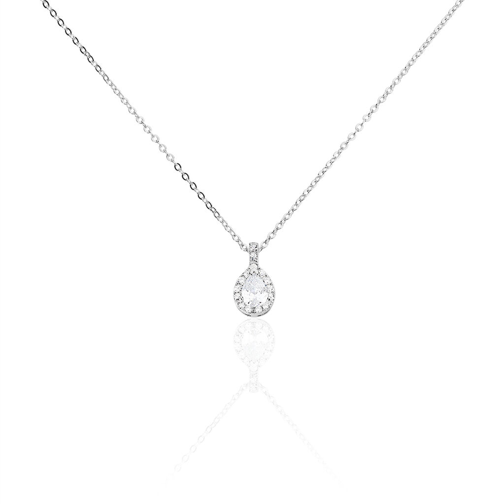 Collier Mélie Argent Blanc Oxyde De Zirconium