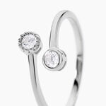 Bague Ajustable Mechte 1 Argent Blanc Oxyde De Zirconium - Bagues avec pierre Femme | Histoire d&rsquo;Or