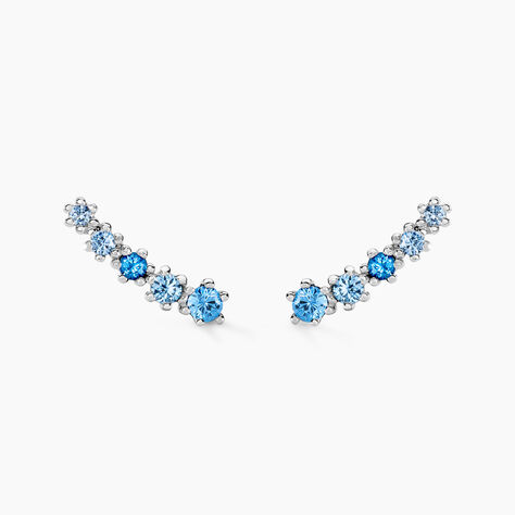 Bijoux D'oreilles Elorine Argent Blanc Oxyde De Zirconium - Boucles d'oreilles fantaisie Femme | Histoire d’Or