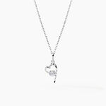 Collier Romance Or Blanc Oxyde De Zirconium - Colliers Femme | Histoire d&rsquo;Or