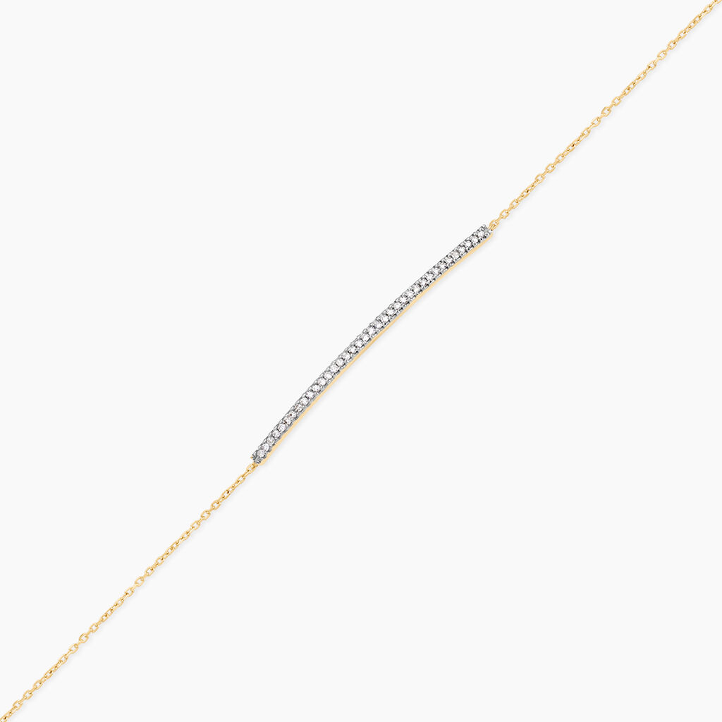 Bracelet Or Jaune Nalania Diamant - Bracelets Femme | Histoire d&rsquo;Or