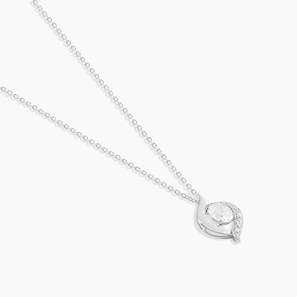 Collier Or Blanc Lydia Oxydes De Zirconium - Colliers Femme | Histoire d’Or