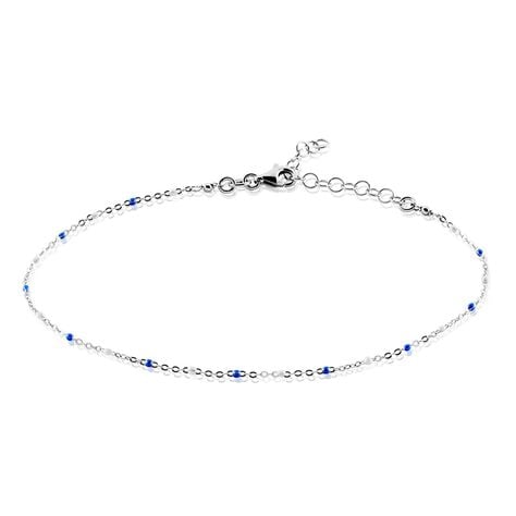 Cha&icirc;ne De Cheville Sherie Argent Blanc - Cha&icirc;nes de cheville Femme | Histoire d&rsquo;Or
