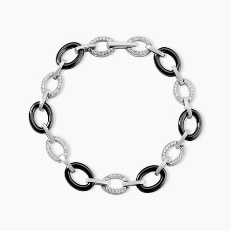 Bracelet Nowell Argent Blanc Oxyde De Zirconium Et C&eacute;ramique - Bracelets Femme | Histoire d&rsquo;Or