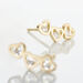 Boucles D'oreilles Puces Daria Coeur Triple Or Jaune Oxyde - Clous d'oreilles Femme | Histoire d’Or