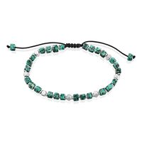 Bracelet Cusco Acier Blanc Turquoise