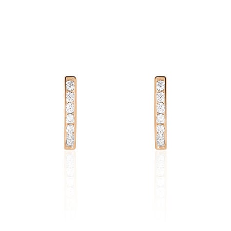 Creoles Or Rose Jacoba Oxydes - Boucles d'oreilles créoles Femme | Histoire d’Or