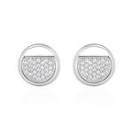 Boucles D'oreilles Puces Laetizia Clara Argent  Oxyde De Zirconium - Boucles d'oreilles fantaisie Femme | Histoire d&rsquo;Or