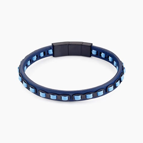 Bracelet Cuir De Vache Bleu - Bracelets cordon Homme | Histoire d&rsquo;Or